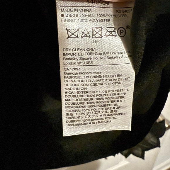 Banana Republic Black Asymmetrical Dress NWOT Size 8 - Picture 4 of 5